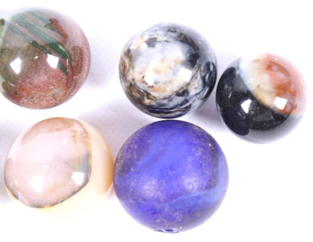 Antique Collection of Marbles in Edwards Tin - 5