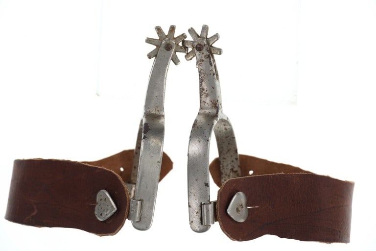 North & Judd Anchor Marked Silver Finish Spurs (1 of 7)