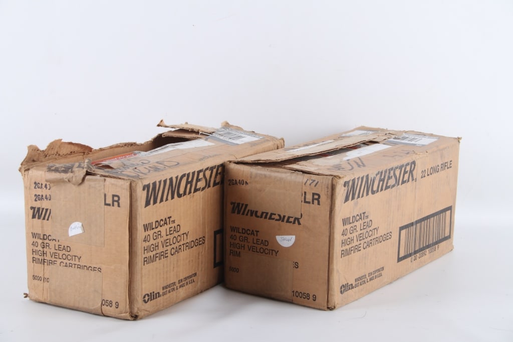 Winchester Wildcat 22 Long Rifle 40gr Cartridges: Offered in this lot are Winchester Wildcat 22 High Velocity 22 Long Rifle Rimfire Cartridge, 8,000 Rounds. Winchester Wildcat .22 Long Rifle (LR) cartridges are a highly popular, budget-friendly line 