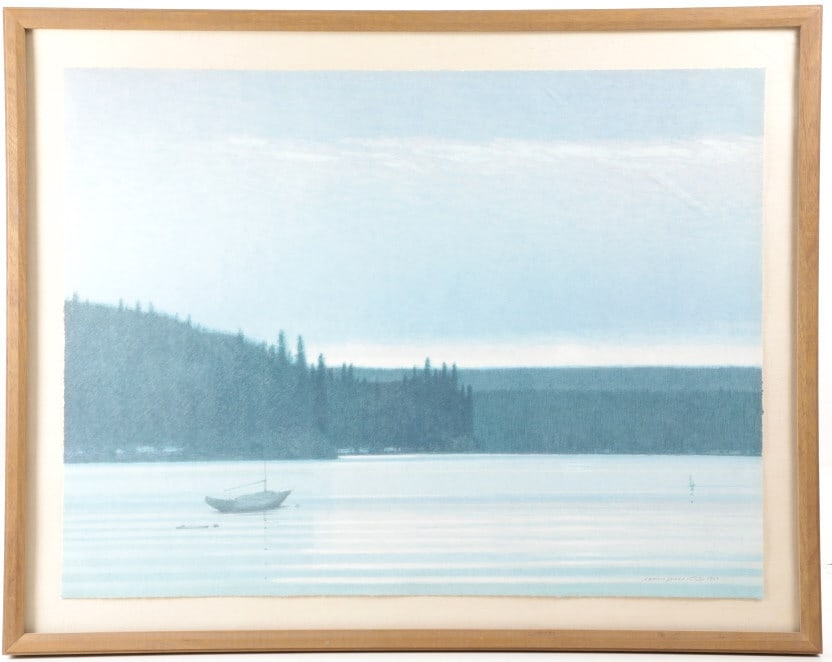 Russell Chatham "Island Suite: Summer Twilight": Presented in this lot is a Rare Original Russell Chatham Lithograph, "Summer Twilight", Artist's Proof, Signed, 1987. This is one of his highly sought-after earlier large-format lithographs measuring 