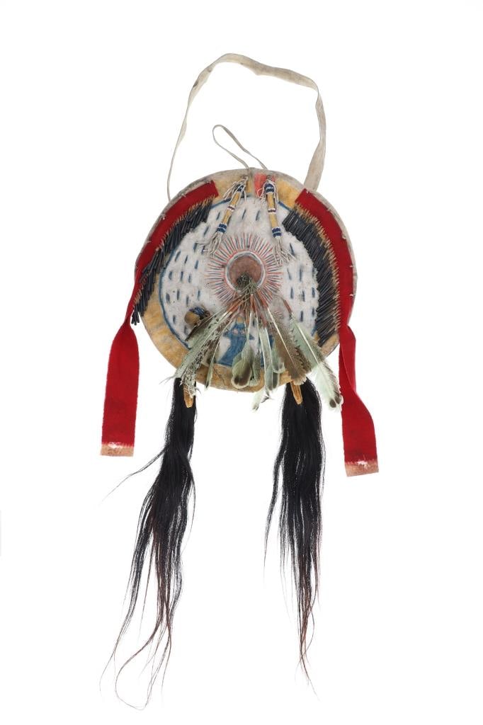 RARE ca. 1860 Kiowa War Shield & Cover ex-Museum (1 of 16)