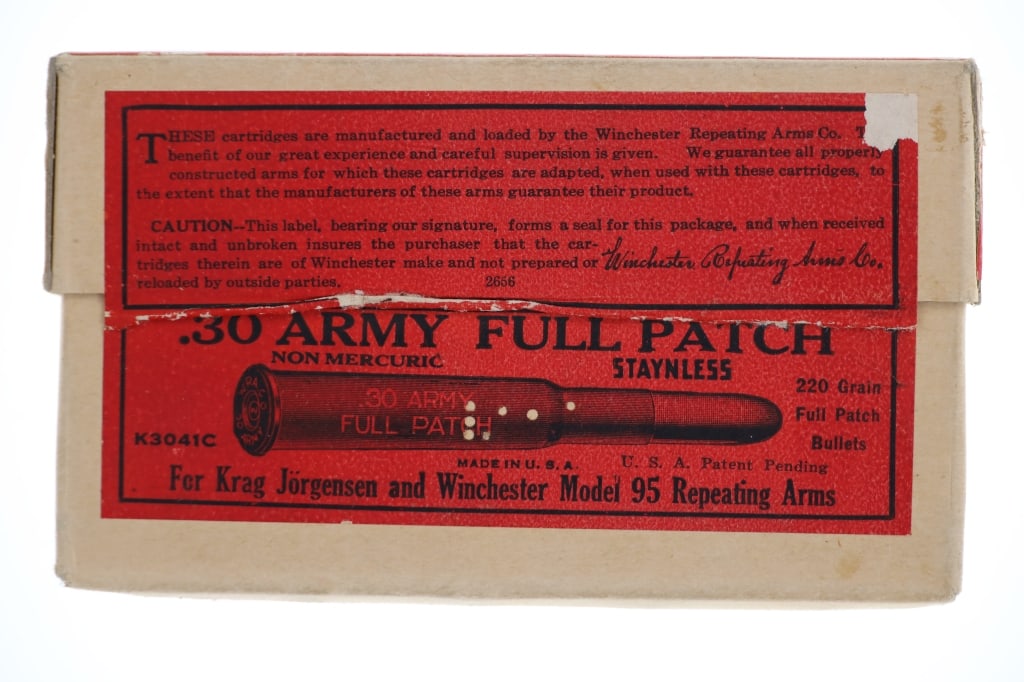 SEALED Box of Winchester .30 ARMY Full Patch Ammo (1 of 3)