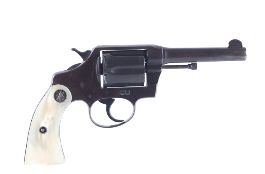Colt Police Positive .32-20 Double Action Revolver: Featured in this lot we have Colt Police Positive double action revolver chambered in .32-20 caliber. This revolver was manufactured by Colt in 1914. The revolver displays a 4" long round barrel, six 