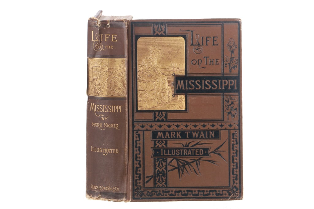 1st Ed. "Life on the Mississippi", Mark Twain 1883: For your consideration is a First Edition of "Life on the Mississippi" by Mark Twain, 1883, publisher James R. Osgood and Company, Boston. Life on the Mississippi is a classic memoir by Mark Twain, pu