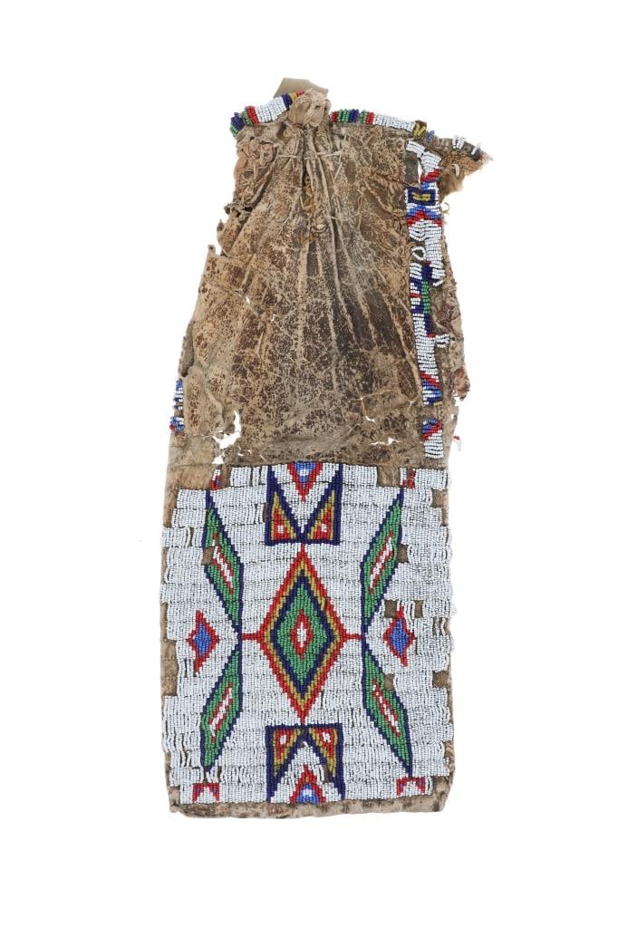 ca. 1870 Lakota Sioux Beaded Pipe Bag (1 of 8)