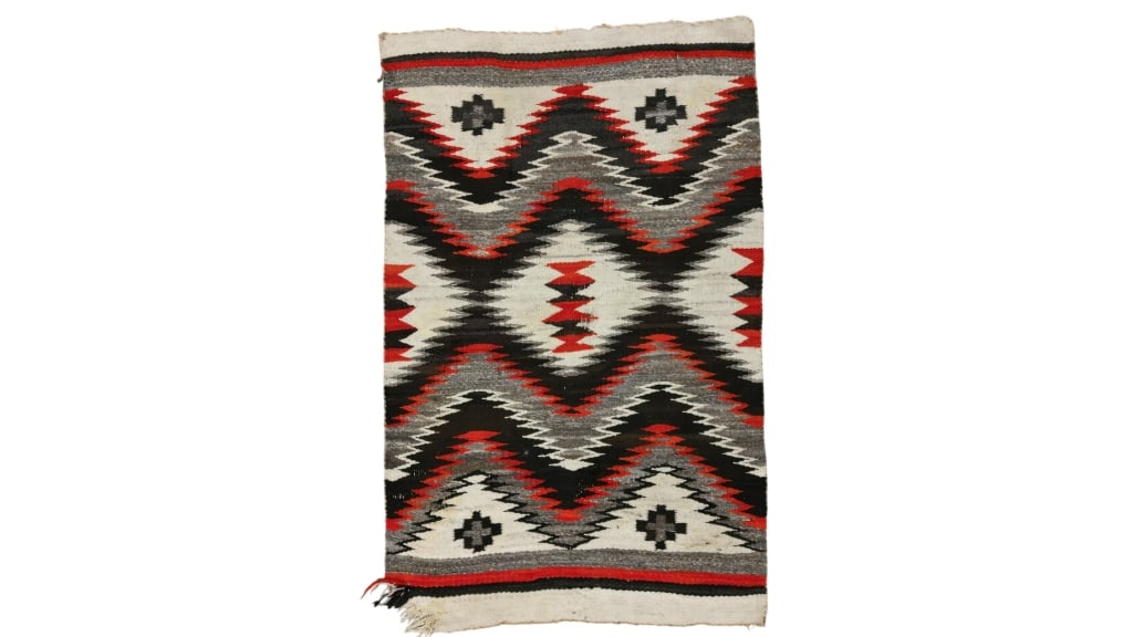 ca. 1890 Navajo Transitional Spider Woman Blanket (1 of 8)