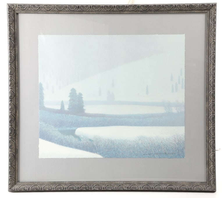 Russell Chatham Litho. "Yellowstone River Winter" (1 of 9)
