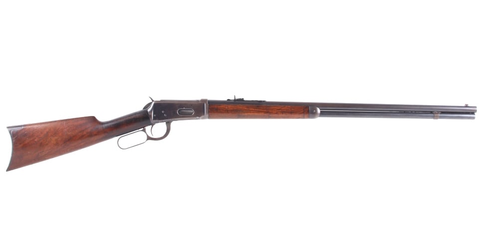 Winchester 1894 Rare .38-55 Cal Lever Action Rifle: Winchester 1894 octagon rifle in rare and desirable .38-55 caliber, serial number 319028, made in 1906. The 1894 rifles of this early vintage were very popular with the Klondike gold seekers as well a