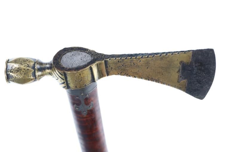 18th-Cent. Presentation Pipe Tomahawk ex-Museum - 10