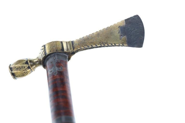 18th-Cent. Presentation Pipe Tomahawk ex-Museum - 11