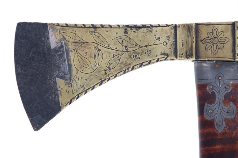 18th-Cent. Presentation Pipe Tomahawk ex-Museum - 14