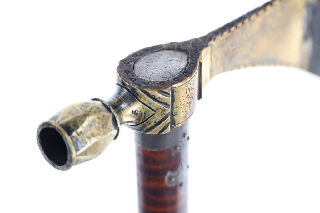 18th-Cent. Presentation Pipe Tomahawk ex-Museum - 17