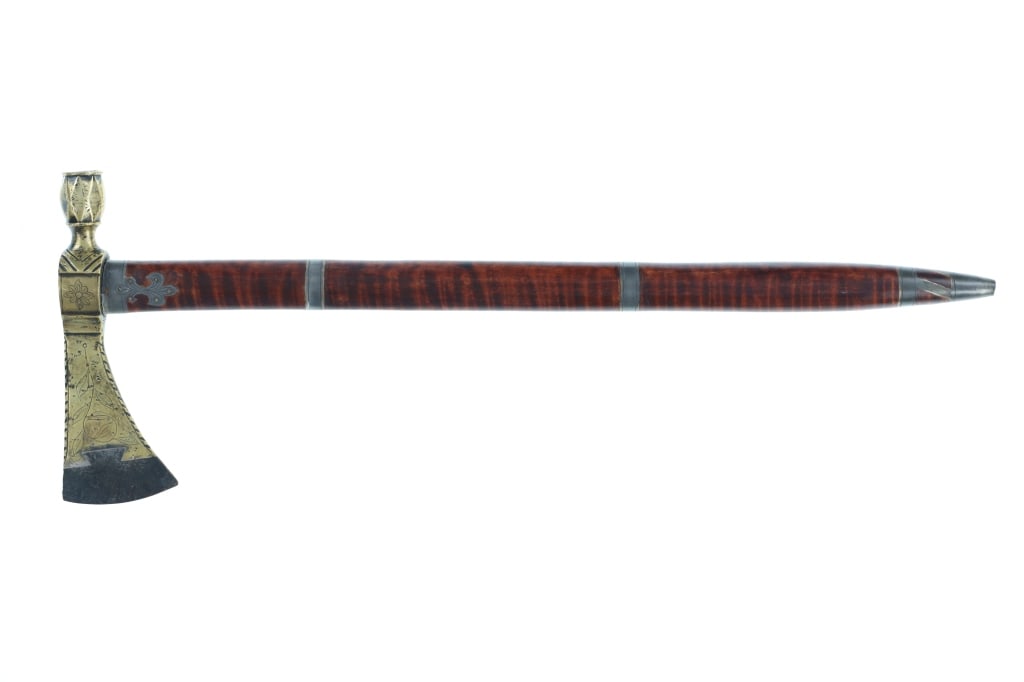 18th-Cent. Presentation Pipe Tomahawk ex-Museum - 4