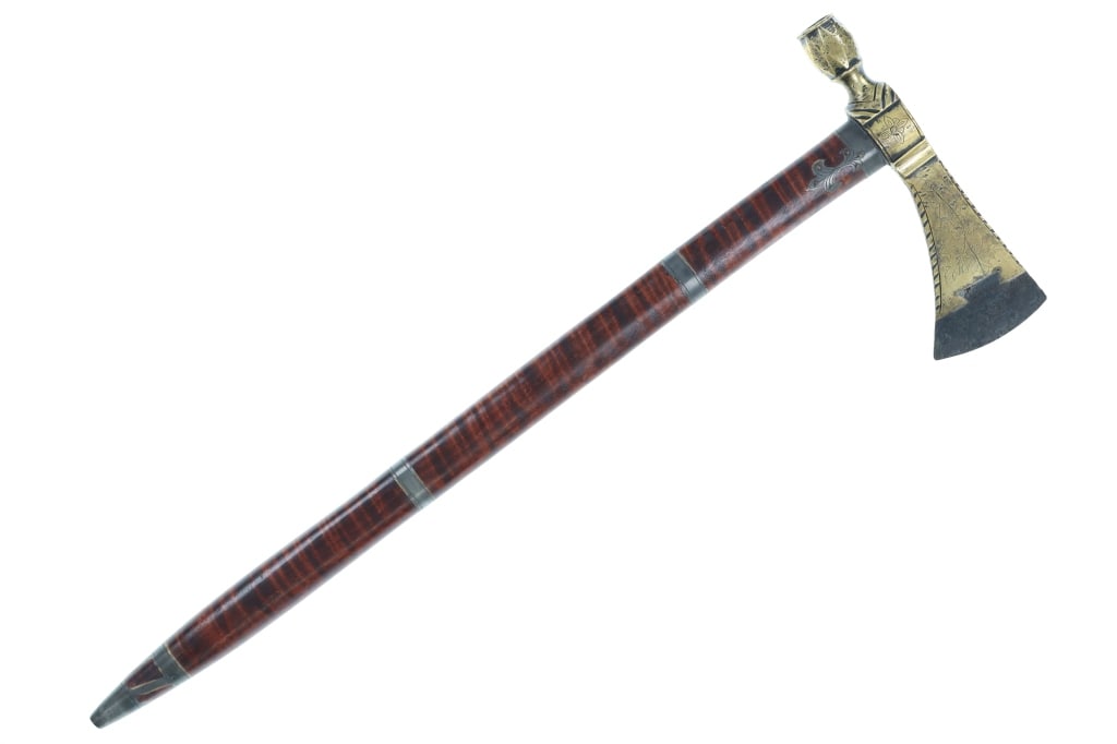 18th-Cent. Presentation Pipe Tomahawk ex-Museum - 6