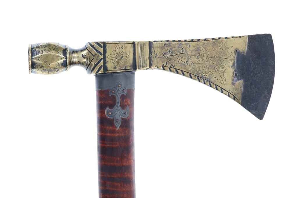 18th-Cent. Presentation Pipe Tomahawk ex-Museum - 7