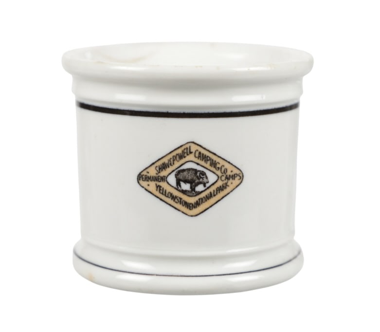 c. 1898-1916 Shaw & Powell Yellowstone Shaving Mug (1 of 14)