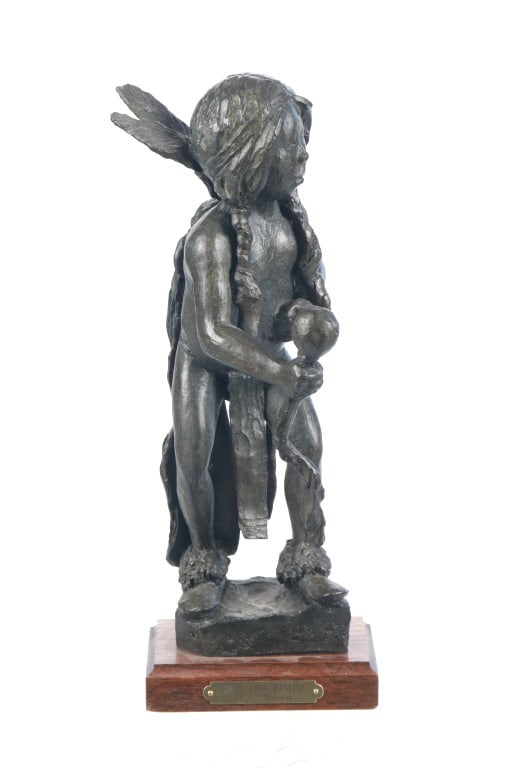 Richard Greeves (1935-2022) Black Frog Dancing: Featured in this lot is this mounted bronze called "Black Frog Dancing" by Richard Greeves born in 1935 and died in 2022. The sculpture features a wonderfully and professionally crafted bronze