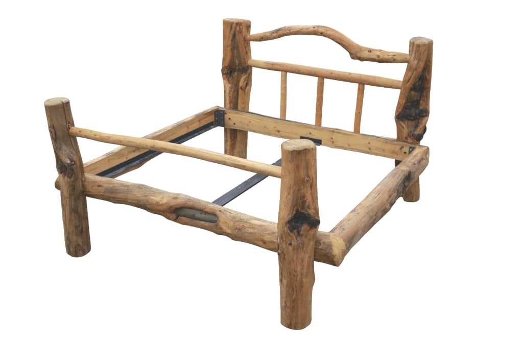 Montana Western Juniper Burl Rustic Log Bed (1 of 20)