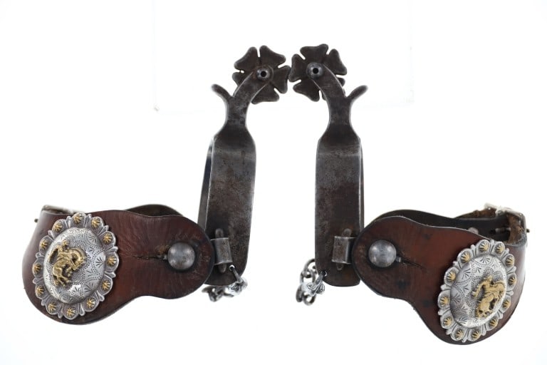 K.R. Bits & Spurs Custom Clover Rowel Spurs (1 of 8)