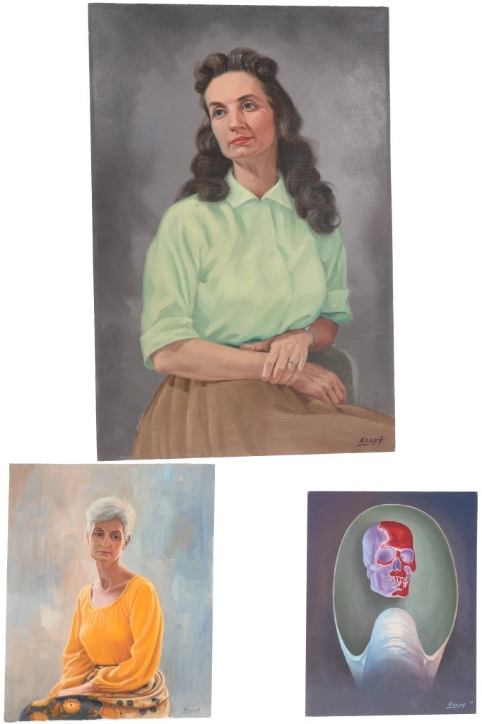 MT Artist P. Krapf Portraits On Board 20th C. (3): For your consideration are three, original portrait style paintings on board done by Montana artist Paul Krapf in the mid to late 20th century. Paul Krapf (1927-2019) was a wildlife and landscape arti