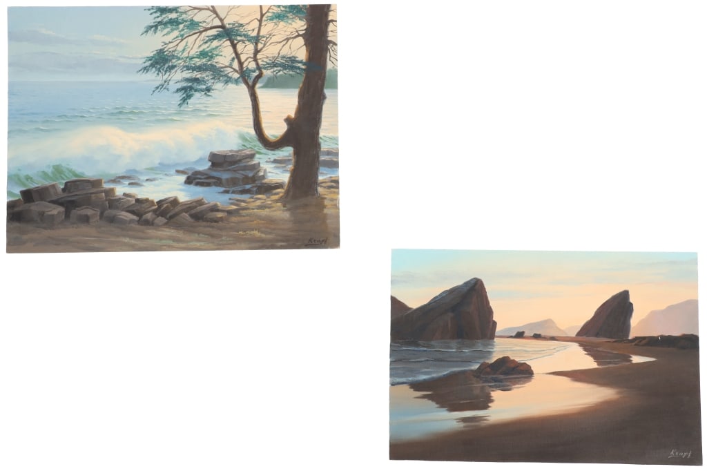 Original Paul Krapf Oil On Board Paintings (2): For your consideration are two, original Paul Krapf oils on board from the mid to late 20th century. Paul Krapf (1927-2019) was a wildlife and landscape artist from Gardiner, Montana at the southern e