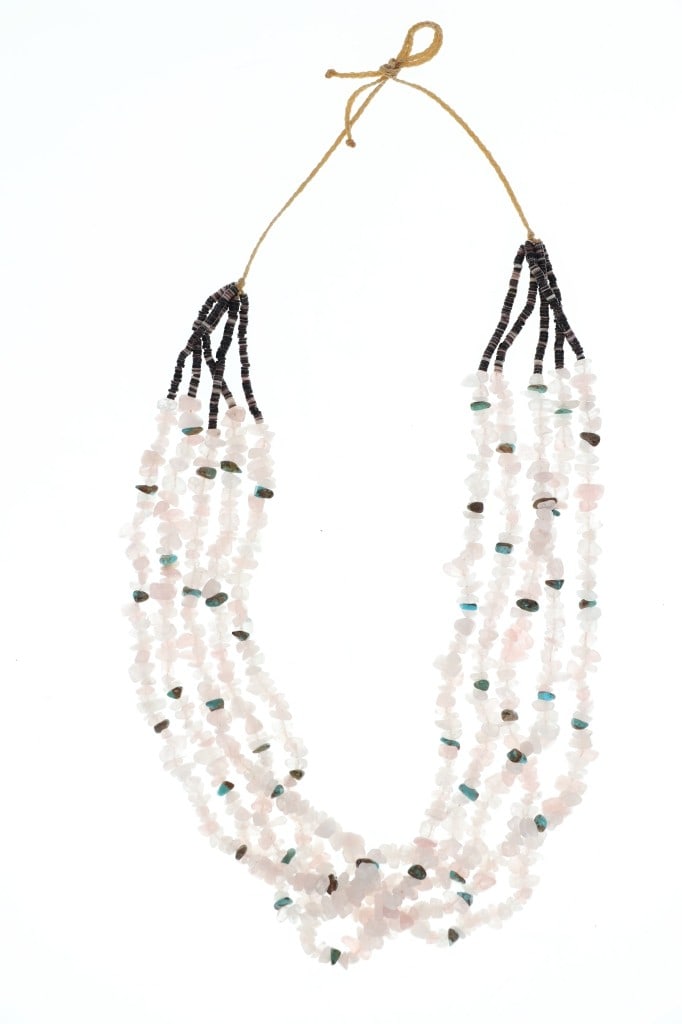 Kewa Pueblo Randy Garcia Rose Quartz Necklace (1 of 5)
