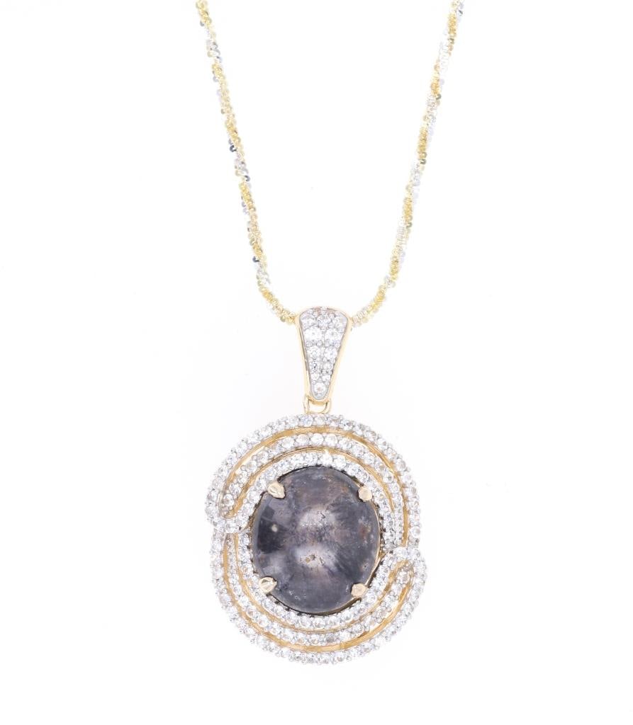 Stunning Ruby & White Sapphire Pendant Necklace (1 of 7)