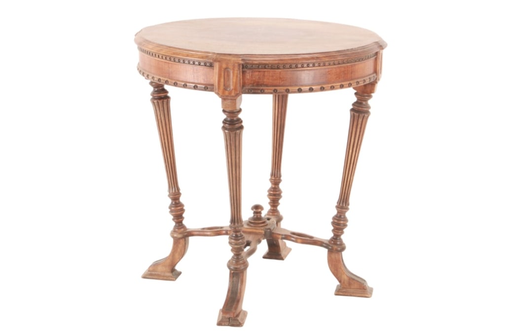 Victorian Era French Louis XVI Round Side Table (1 of 10)