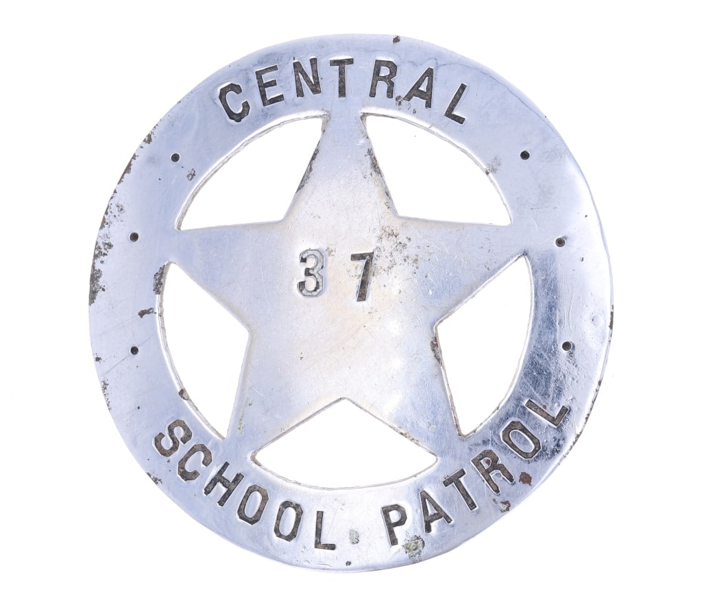 Ca. 1920's Central School Patrol #37 Brass Badge (1 of 7)