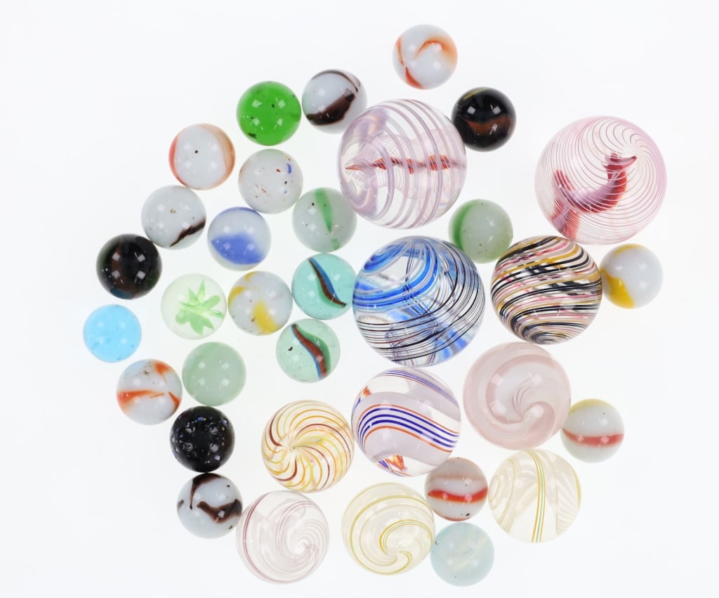 19th C. Antique/ Vintage Variety Handmade Marbles (1 of 7)