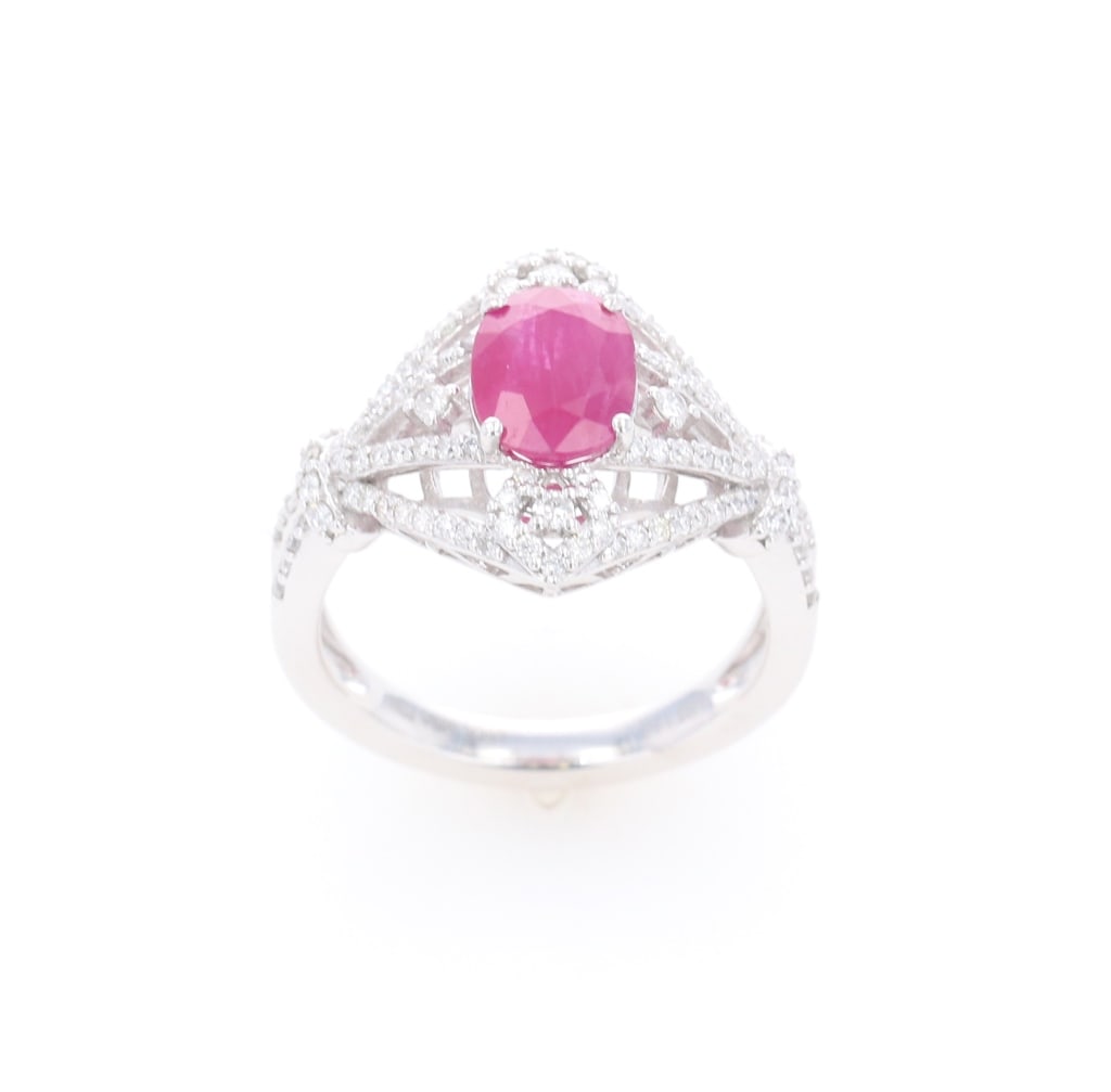 Rare Burmese Ruby GIA Certified Designer Ring - 2