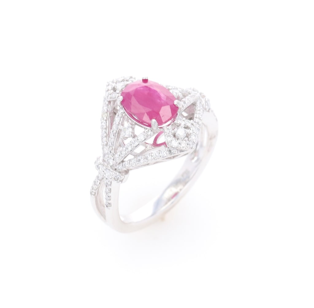 Rare Burmese Ruby GIA Certified Designer Ring - 5
