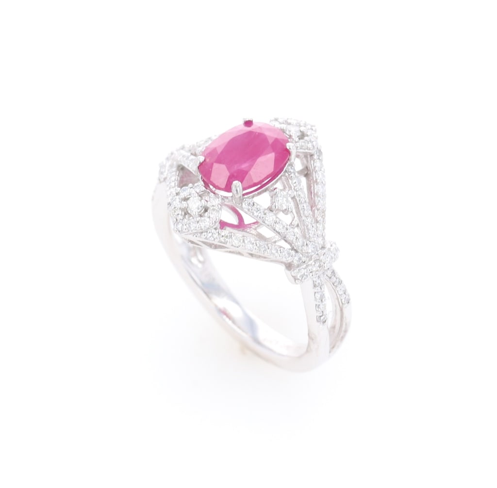 Rare Burmese Ruby GIA Certified Designer Ring - 7