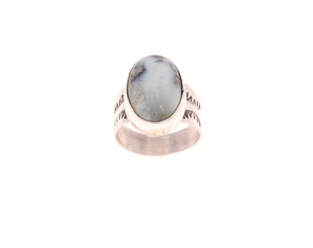 Navajo Herbert Tsosie Sterling Silver Opal Ring (1 of 8)