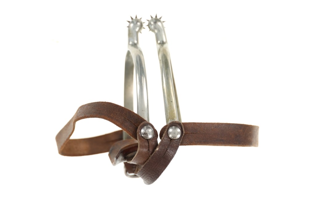 Vintage U.S. Cavalry Solid Nickel Spurs (1 of 7)