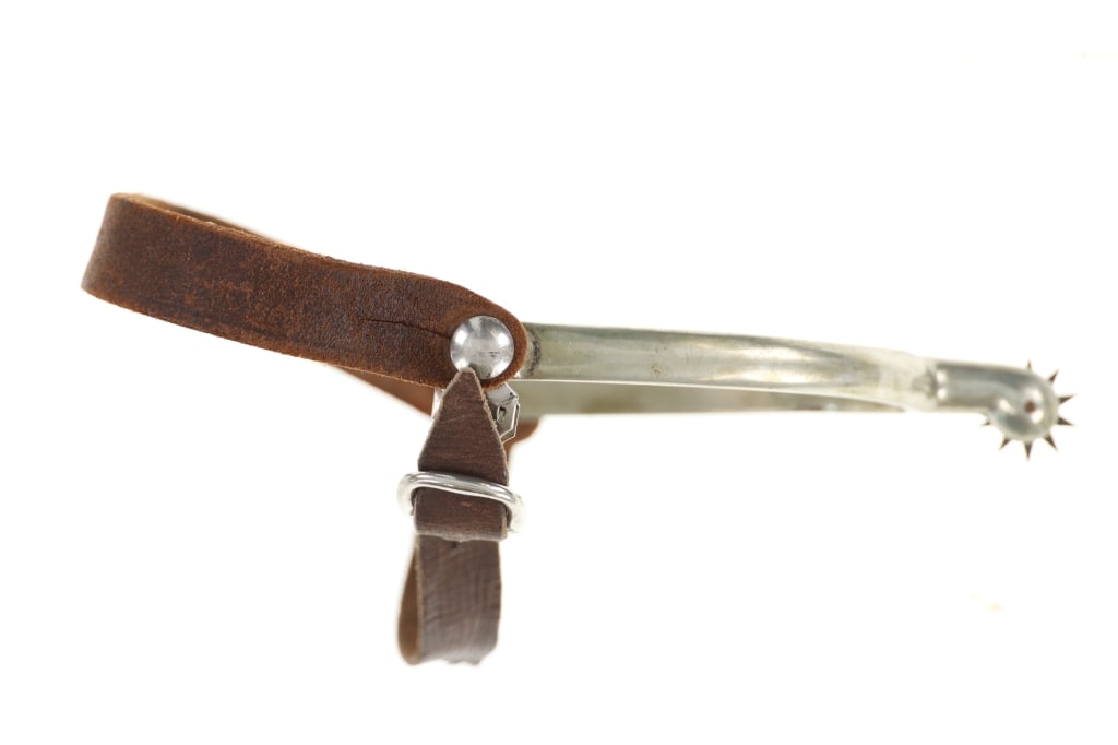 Vintage U.S. Cavalry Solid Nickel Spurs - 5