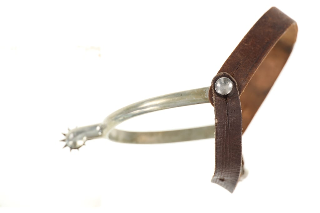 Vintage U.S. Cavalry Solid Nickel Spurs - 6