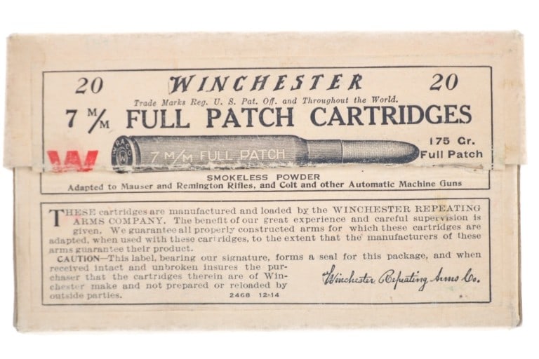 Winchester Full Patch 7mm Mauser Cartridges (1 of 3)