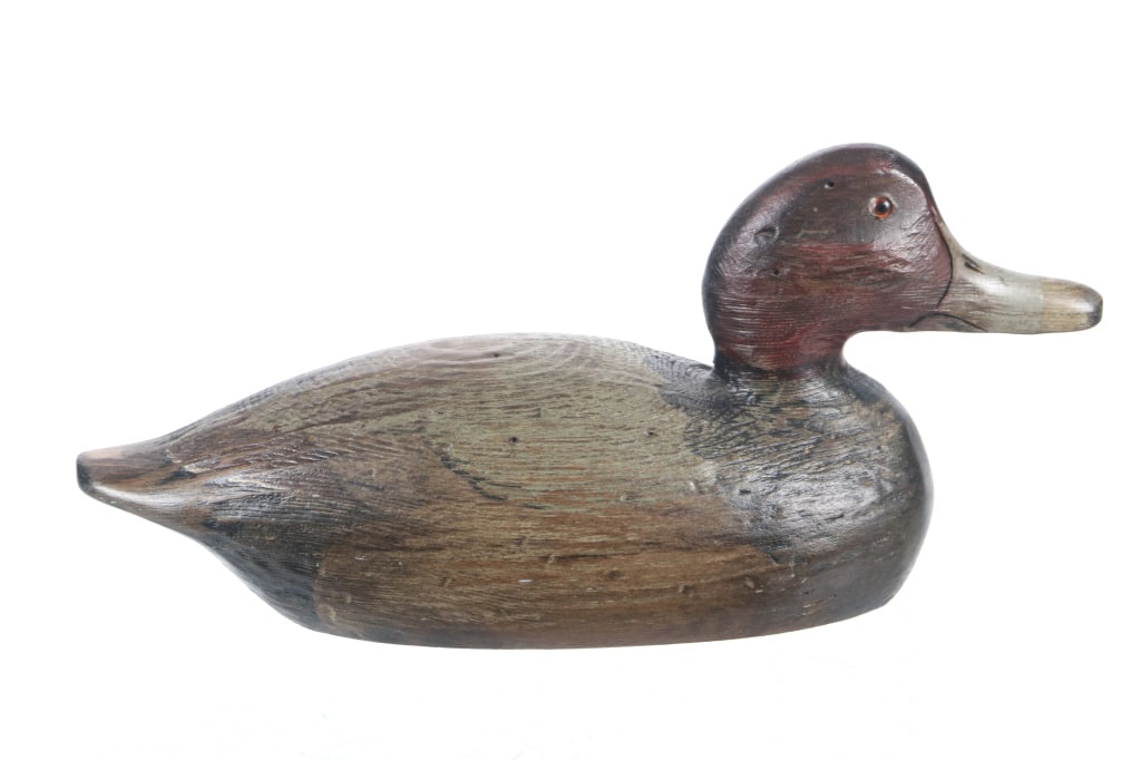 Tom Taber Redhead Wooden Duck Decoy (1 of 9)
