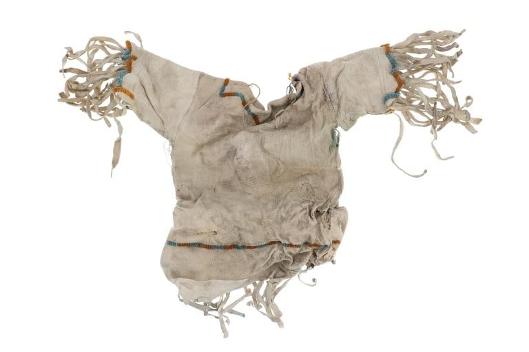 Plains Indian Beaded Hide Child's Dress 1930s (1 of 7)