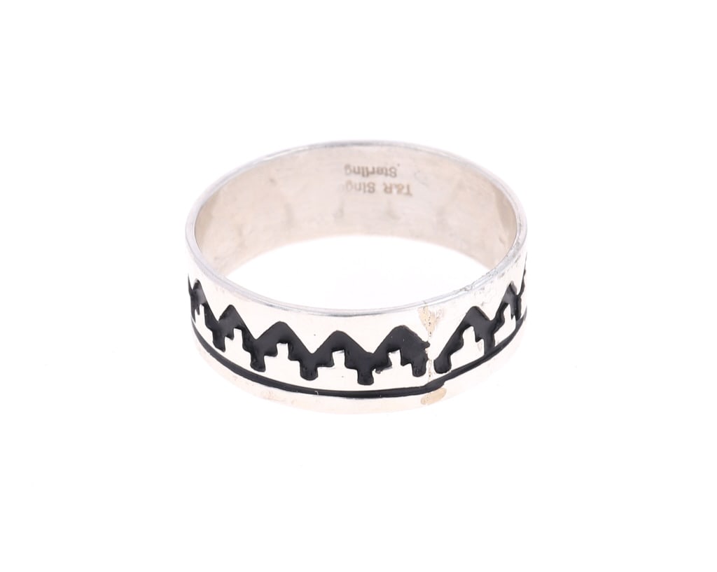 Navajo T & R Singer Sterling Silver Pueblo Ring (1 of 12)