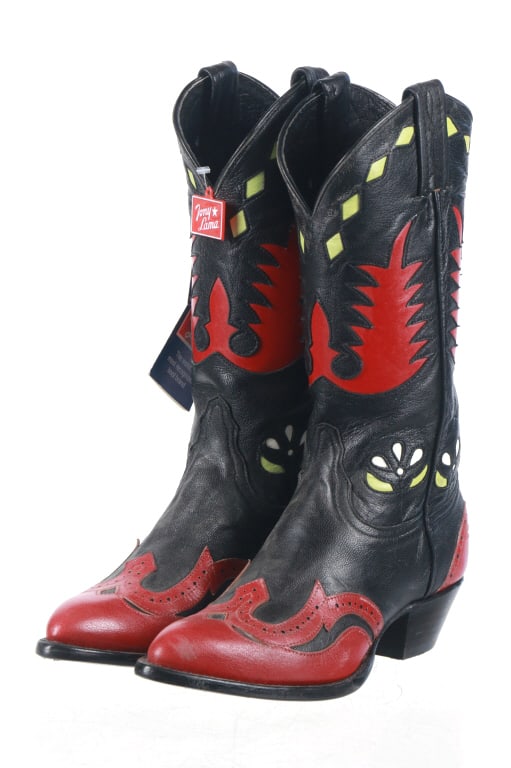 Tony Lama Beautiful Inlay & Overlay Leather Boots (1 of 10)