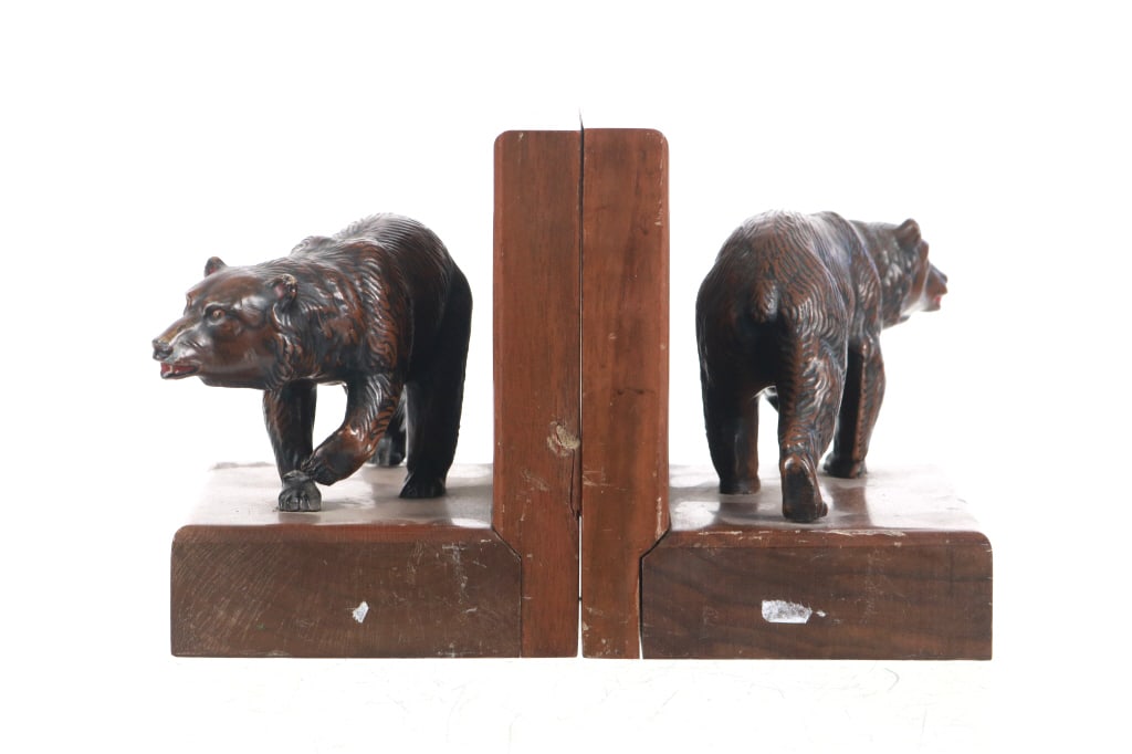Vintage Rustic Lodge Style Bronze Bear Bookends (1 of 7)