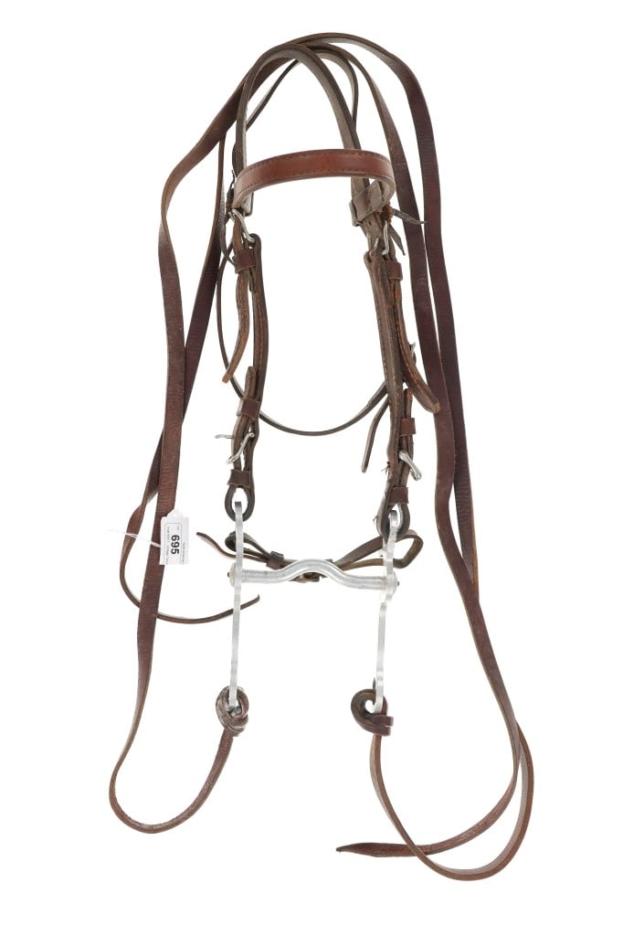 Vintage Oscar Crockett Horse Bit & Headstall (1 of 5)