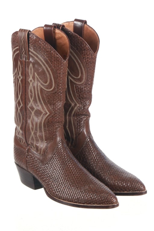 Dan Post Basket Weave Leather Boots Made In Spain (1 of 12)
