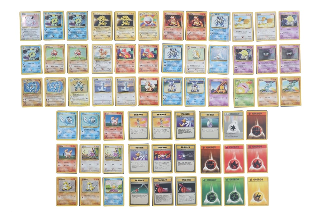 Pokemon Base Set Deck Incomplete 1999: Featured in this lot is this incomplete Pokemon Base Set deck circa 1999. The Base Set is the first Pok?mon Trading Card Game set. This set features Pok?mon from the Kanto region. However, unlike most