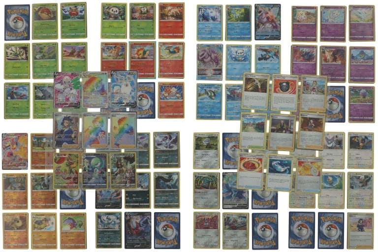 Pokemon Sword & Shield Series Astral Radiance Deck: Featured in this lot is this semi-complete Pokemon Astral Radiance deck from the Sword & Shield Series circa 2022. This was the 10th expansion set from the Sword & Shield Series and contained 189 in t