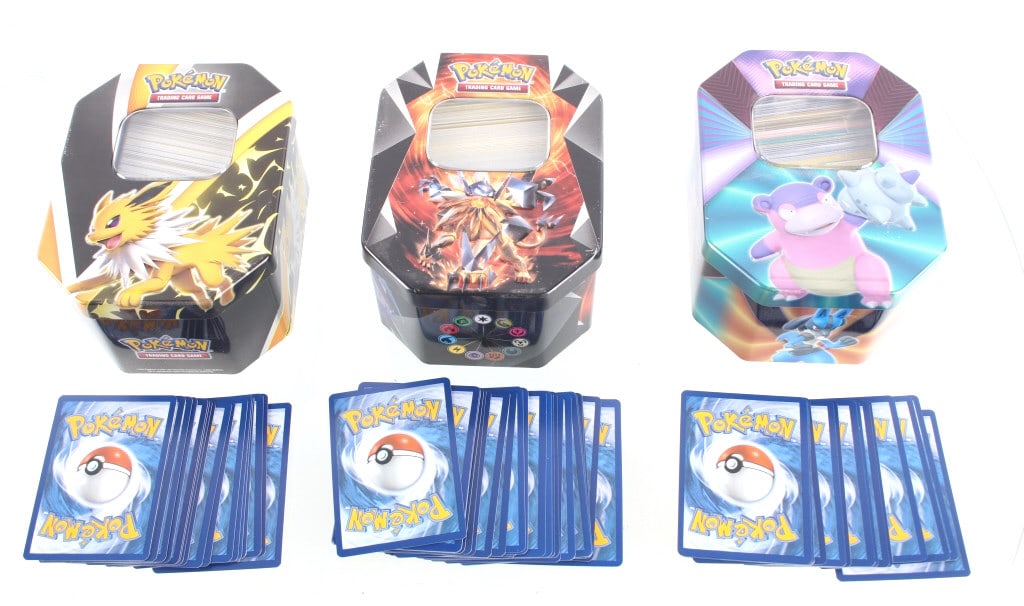 Pokemon Sword & Shield Series Various Cards (900+): Featured in this lot are over 900 Pokemon cards from the Sword & Shield Series circa 2020 to 2023, set in tin Pokemon card holders. The sets included in this lot are as follows - Crown Zenith, Silver 