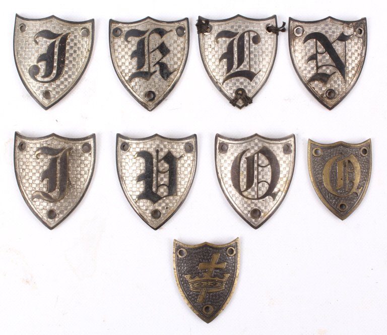 Masonic Tags (Old): These are metal tags used for the Masons and have age to them (exactly unknown). The lot has 9 unique tags. These each measure 1.75"