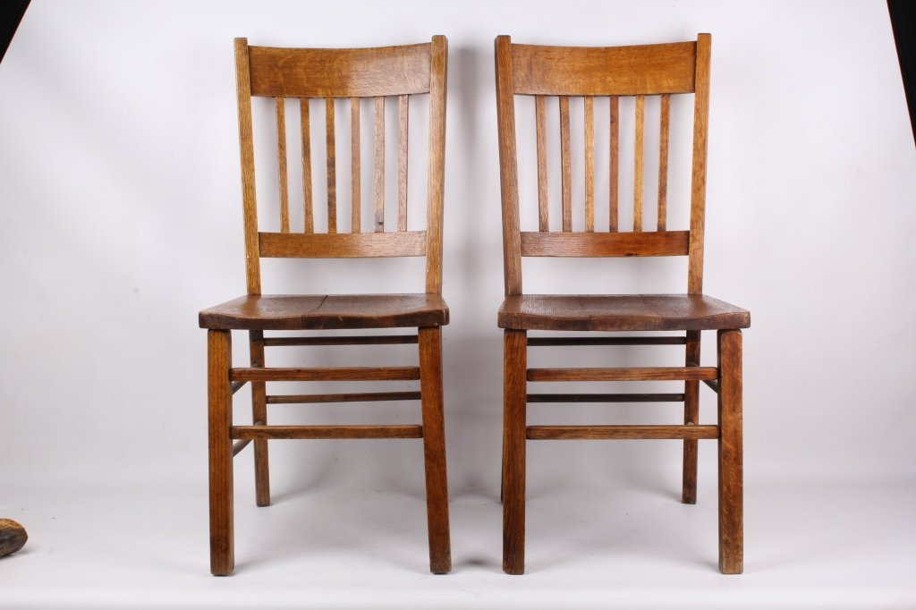 Antique Stickley Chairs: These two chairs have been in a Montana family for years and are believed to be very old original Stickley Chairs. These have a great look and are in solid condition. Each measures 37" tall.